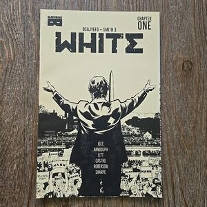 White #1 Black Logo Black Mask Comics